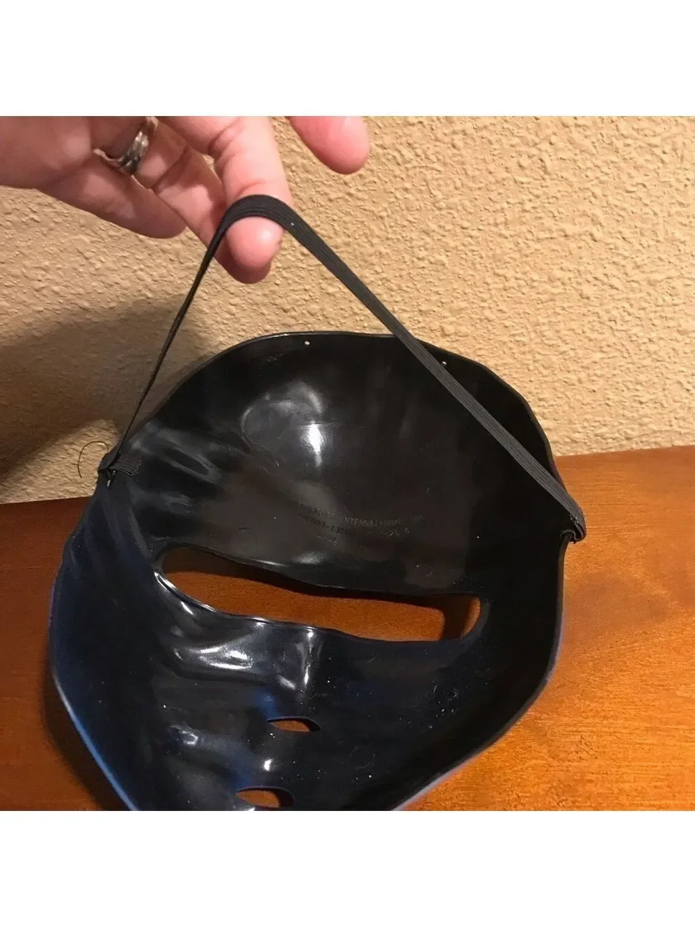 𝅺NINJA Black & Blue hard plastic costume face mask